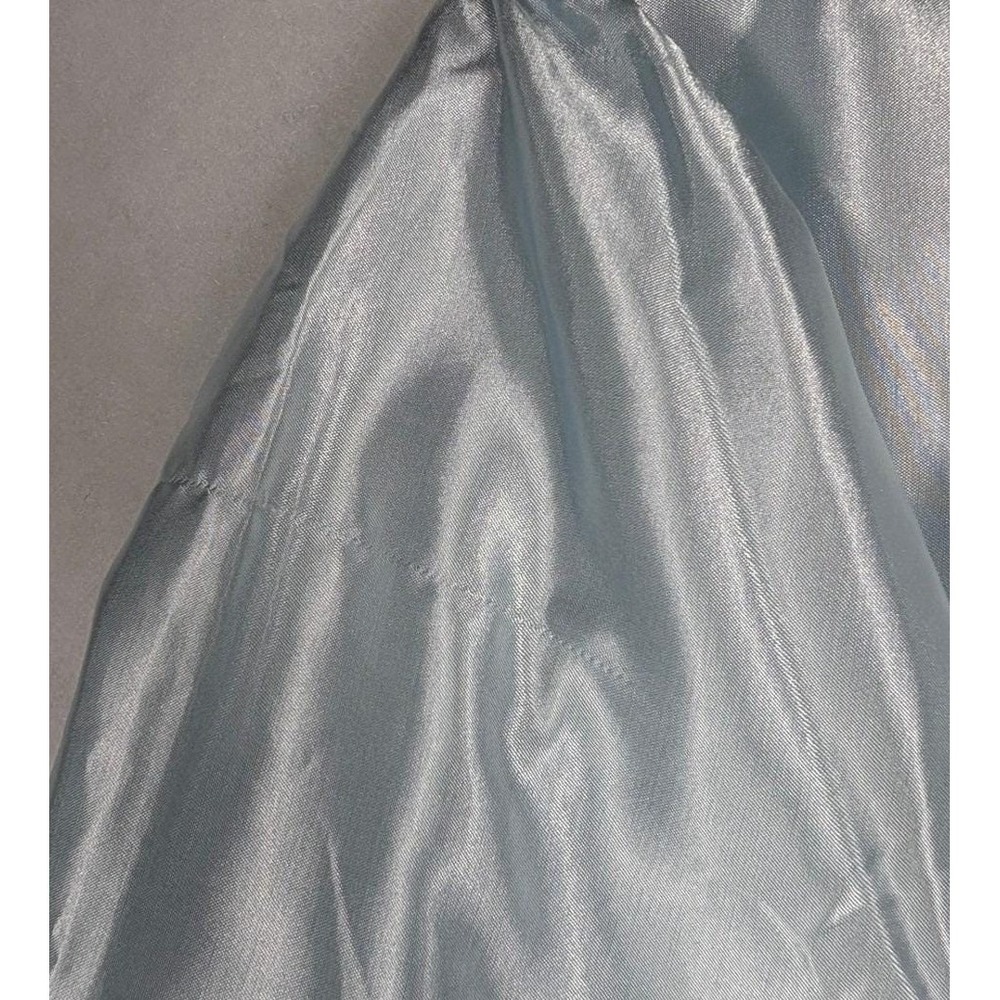 Komar Lg Med Icy Blue Long Sleeve Lace Trim Nightgown Gown Liquid Satin‎ - Picture 9 of 9